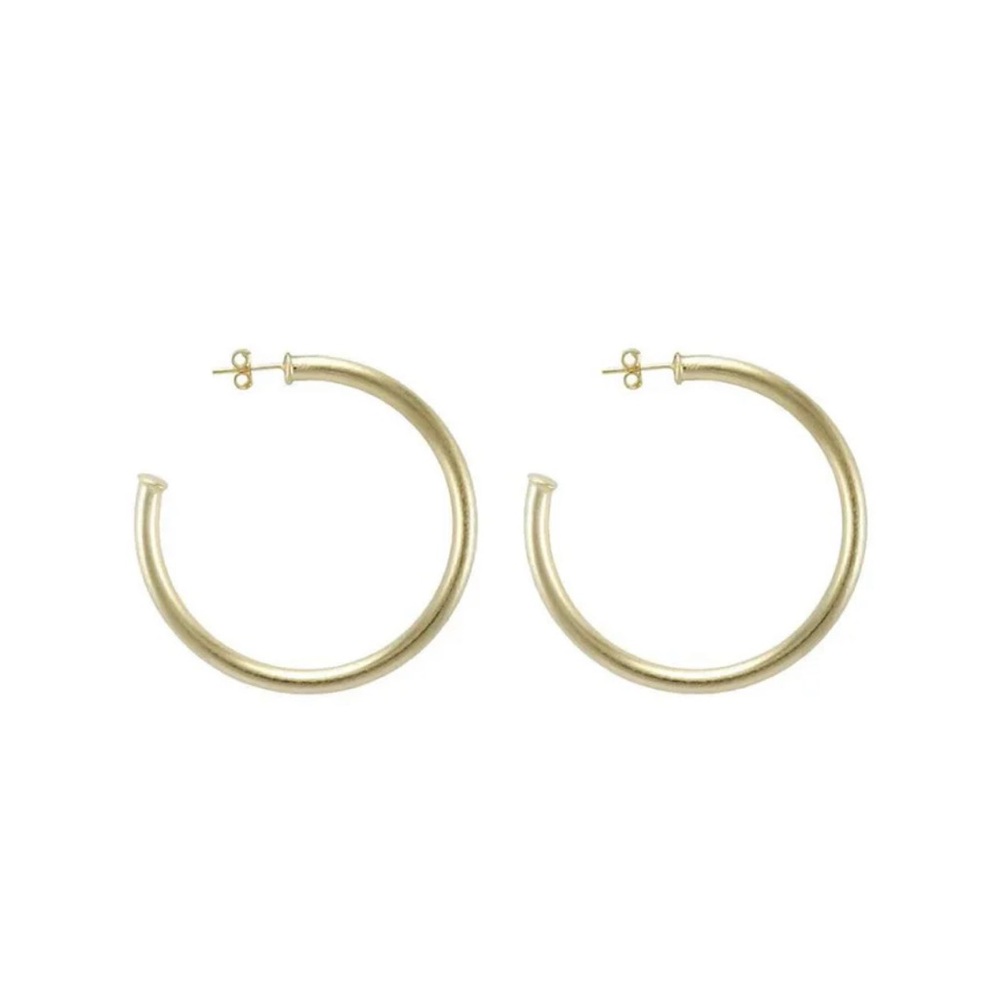 Sheila Fajl Everybody's Favorite Hoops Brushed Gold
